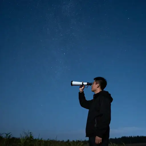 他喜欢在晴朗的夜晚用他的望远镜观星。
