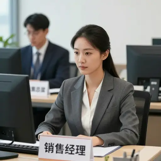 她是一名销售经理，但她上面有一位区域销售总监。