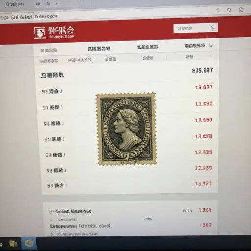 那枚稀有邮票在线上拍卖会上拍出了高价。