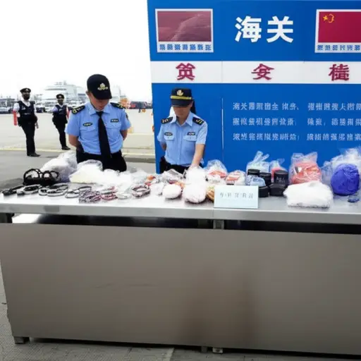 海关在检查中没收了一批走私货物。