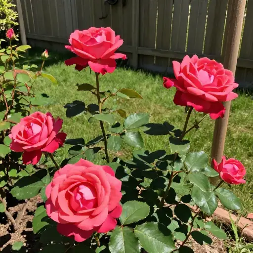 花园里的玫瑰在五月盛开。