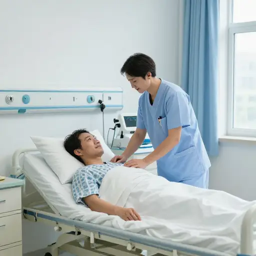 患者在这家医院接受特殊护理。