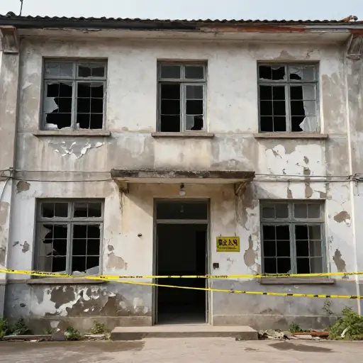 这栋建筑被宣布不适合人类居住。
