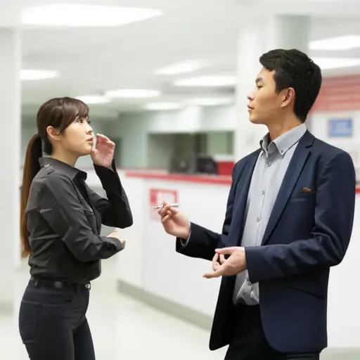 你介意我在这里抽烟吗？