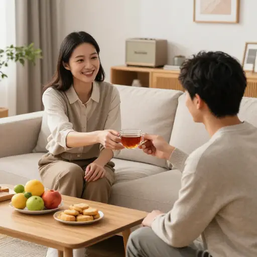 请放松点，别客气，就像在自己家一样，请自便。