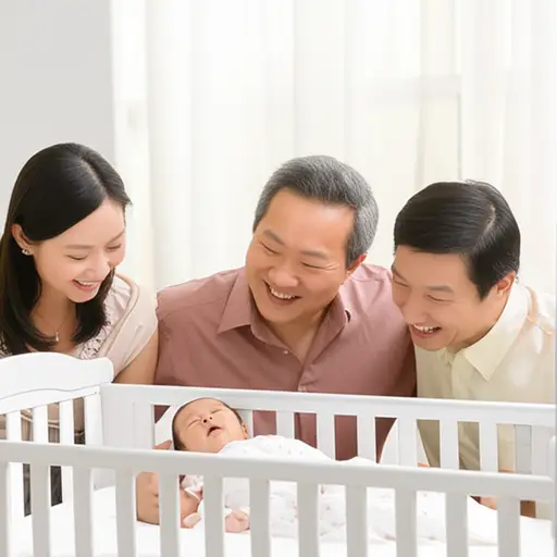 宝宝的出生给全家带来了欢乐。