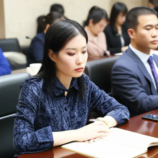 她的沉默暗示她不同意这个决定。