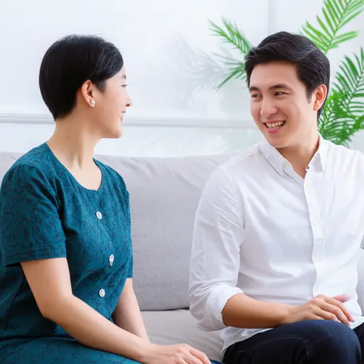我妈妈和我丈夫相处得很好。