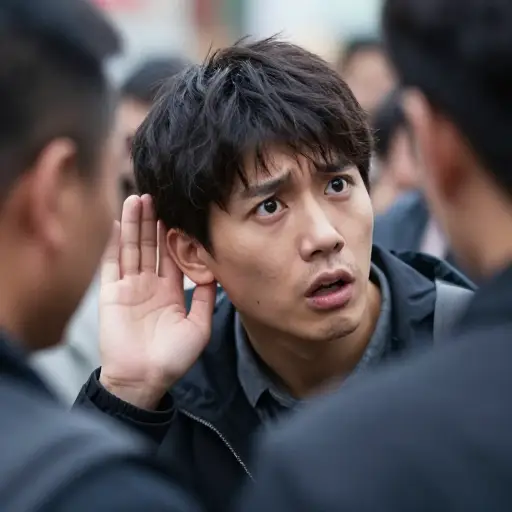 请大声点说，我听不见你。