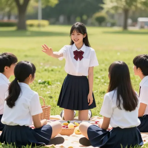 她想邀请同学们去野餐。