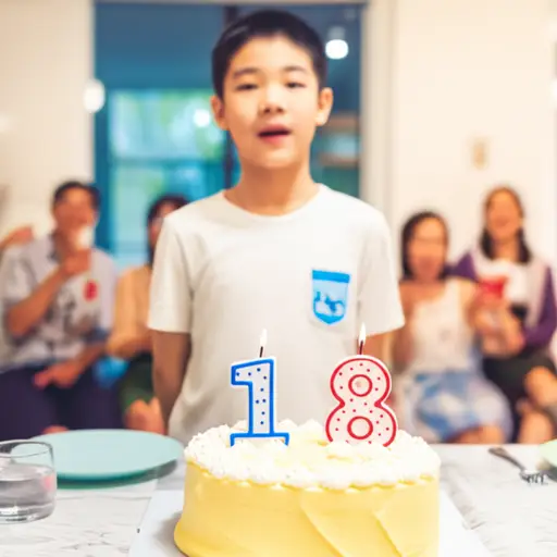我的弟弟今年满18岁了。
