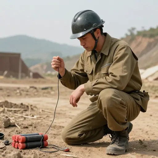 工兵在安装炸药前必须先检查引信是否完好。