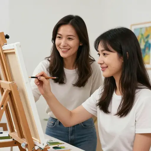 她遗传了母亲的艺术天赋。
