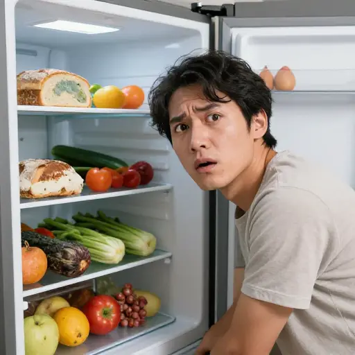 当我打开冰箱时，所有食物闻起来都坏了。