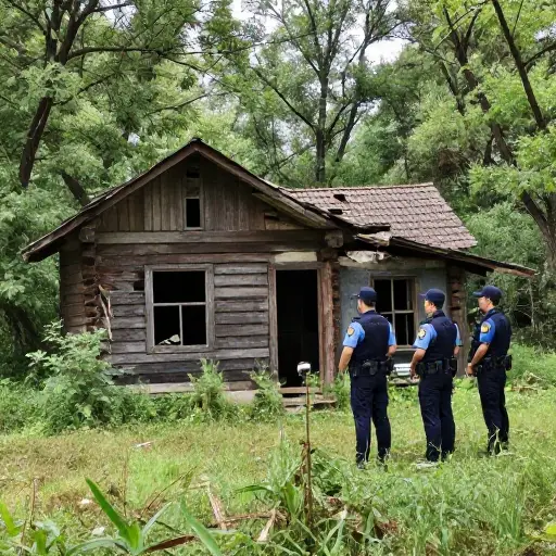 警方在森林中发现了一所被遗弃的房子。