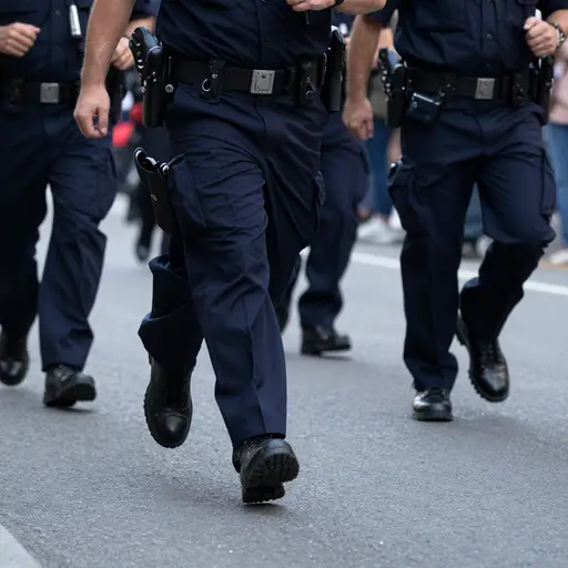当警察向示威人群冲锋时，暴力开始了。