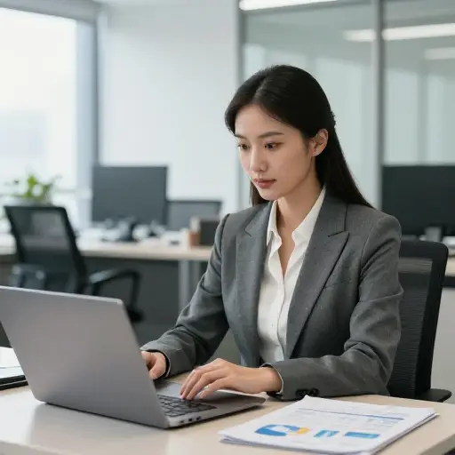 她在金融业有一份高薪工作。