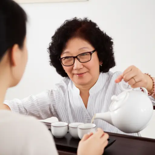 我妈妈总是对客人很友好。