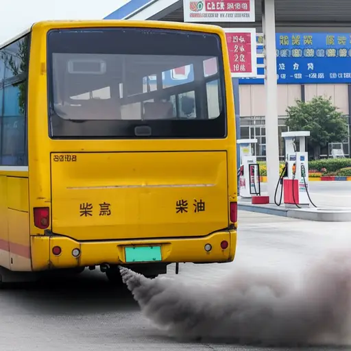 这辆公交车使用柴油而不是汽油。