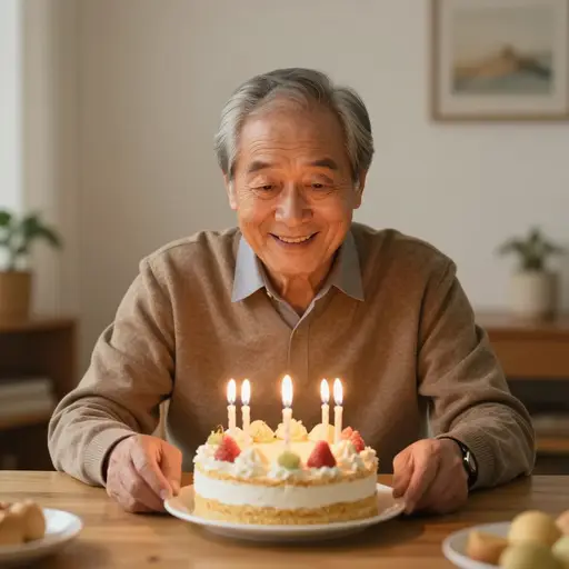 我爷爷的生日在下个月。