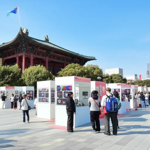 大使馆组织了文化展览来促进两国交流。