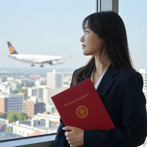 她渴望去国外接受高等教育。
