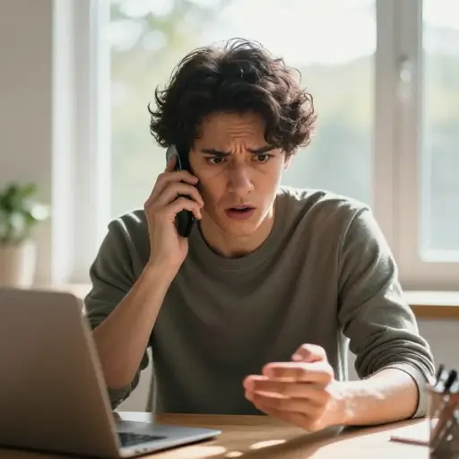 我给他打了一上午电话，但一直联系不上他。