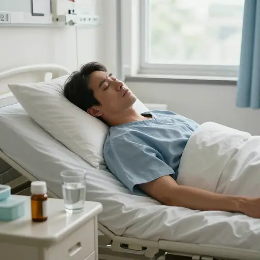 医生说他应该在床上待几天。