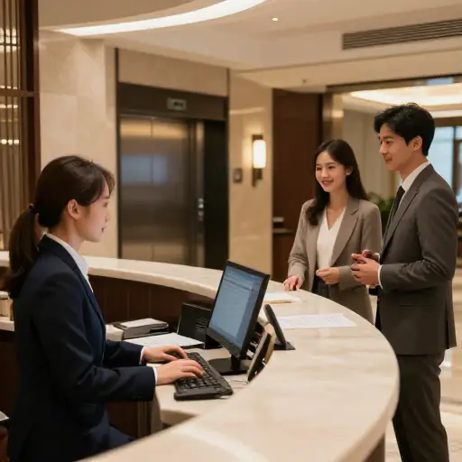 我们订了一间双人房。
