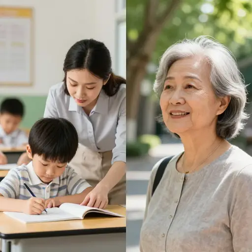 我在小学时的那位老师现在退休了。