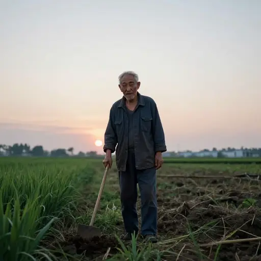 我的祖父，一个当了一辈子农民的人，总是在黎明时分就起床了。