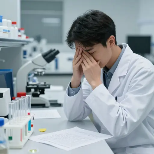 当实验失败时，多年的研究都白费了。