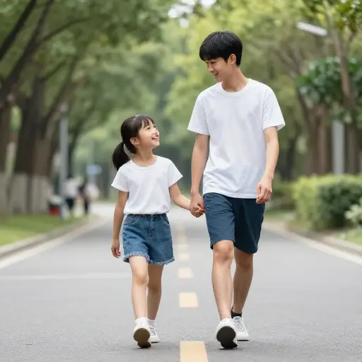 他带了妹妹一起来作伴。
