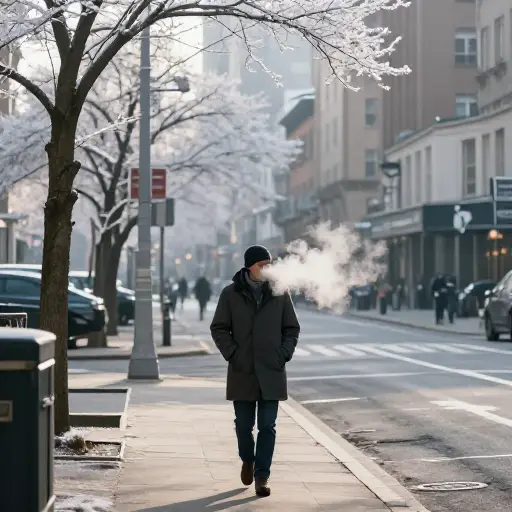 我经常在清晨通勤时感觉很冷，因为外面太冷了。