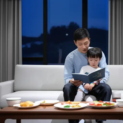 我小时候，父亲总会在晚饭后给我讲故事。