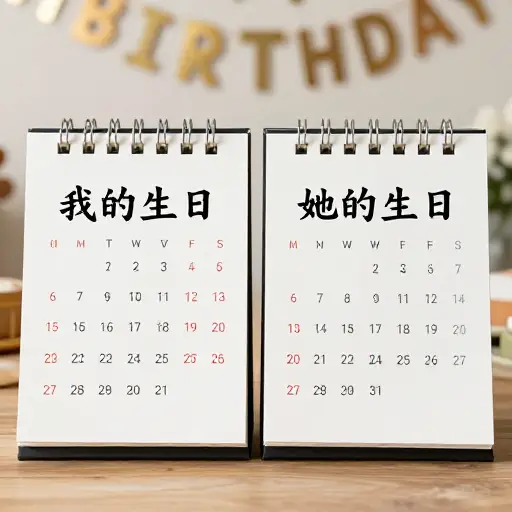 碰巧，她的生日就在我的生日之后。
