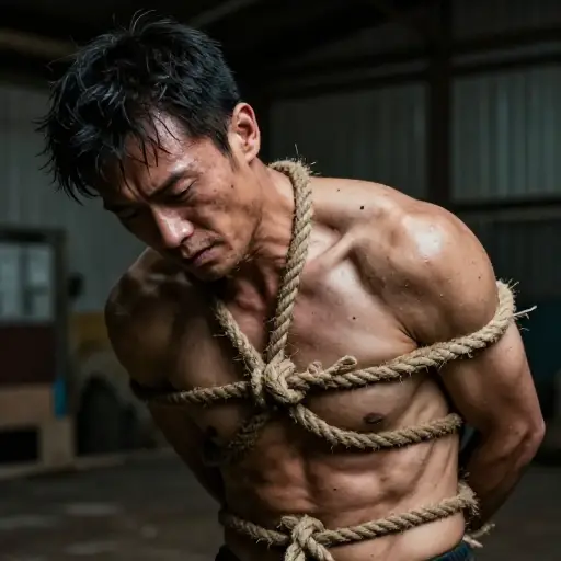 他越是挣扎，绳子就勒得越紧。