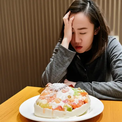 这份甜品的分量太大了，我一个人吃不完。