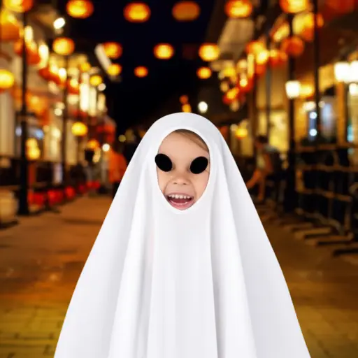 孩子最喜欢的万圣节装扮就是扮演友善的鬼魂卡思柏。