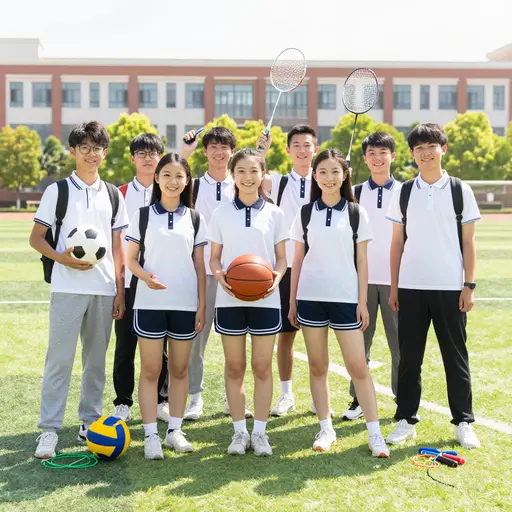 这是一项学校间的比赛，涉及多种运动。