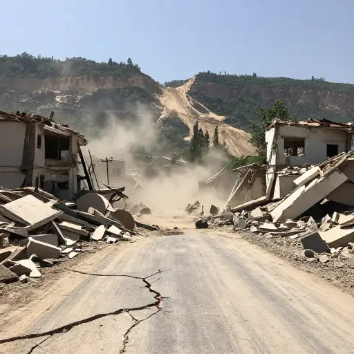 地震导致该地区广泛的破坏。
