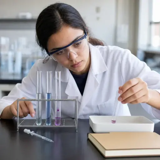 这位年轻科学家通过仔细观察获取新数据。