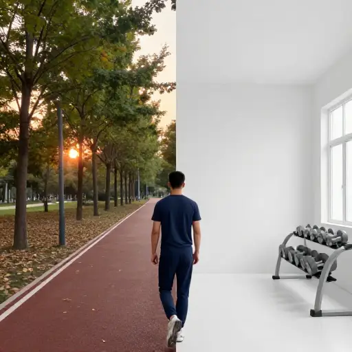 他更喜欢在公园跑步，而不是在健身房。