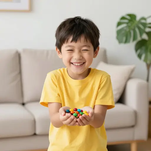 我喜欢糖果。