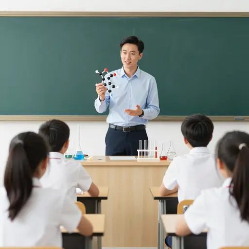 我们的老师用一个模型来解释这个化学过程。