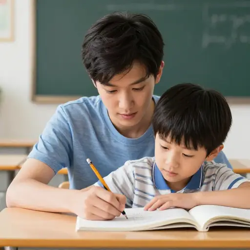 我弟弟有时会帮我做作业。