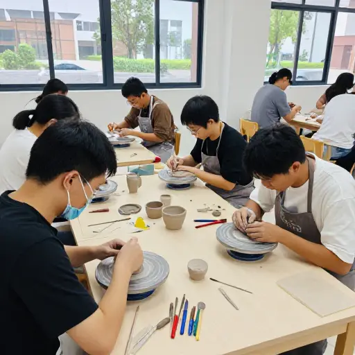 社区中心引入了陶艺工作坊。