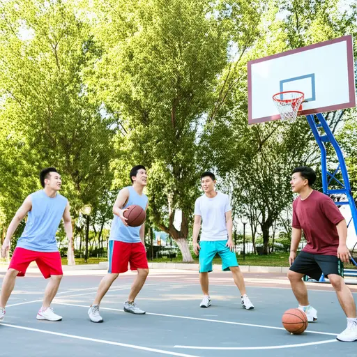 他每周六都会和朋友一起打篮球。
