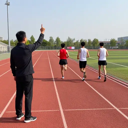 教练叫他们再跑一圈。
