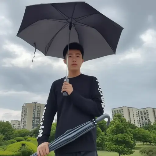 他怀疑天气预报可能不准，所以带了伞以防万一。